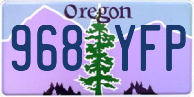 OR license plate 968YFP