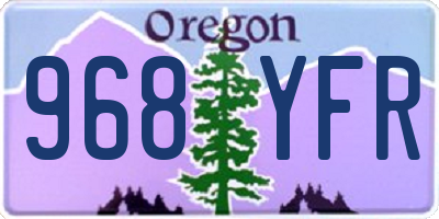 OR license plate 968YFR