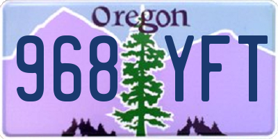 OR license plate 968YFT