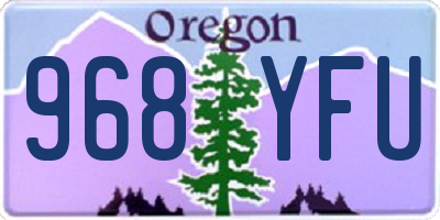 OR license plate 968YFU