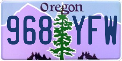 OR license plate 968YFW