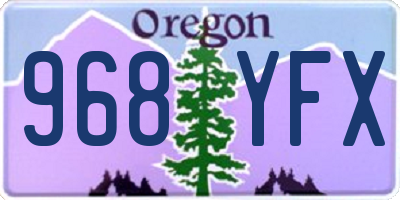 OR license plate 968YFX