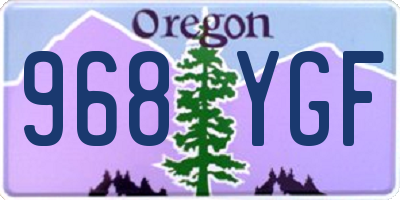 OR license plate 968YGF