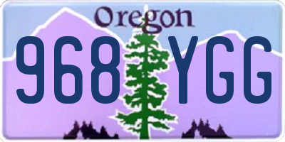 OR license plate 968YGG