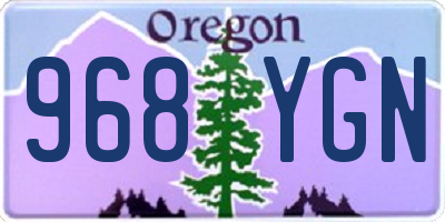 OR license plate 968YGN