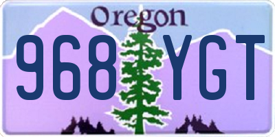 OR license plate 968YGT