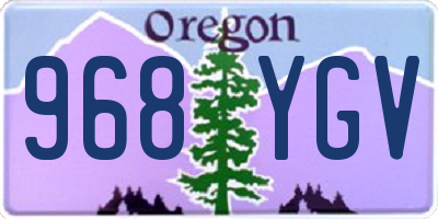 OR license plate 968YGV