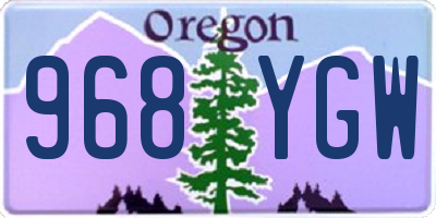 OR license plate 968YGW