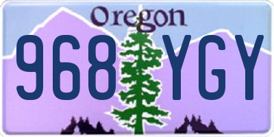 OR license plate 968YGY
