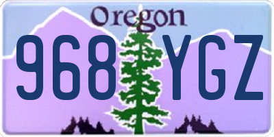 OR license plate 968YGZ