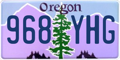 OR license plate 968YHG
