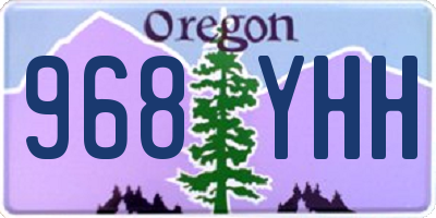 OR license plate 968YHH