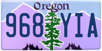 OR license plate 968YIA