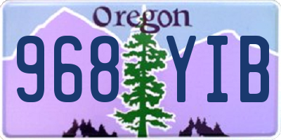 OR license plate 968YIB