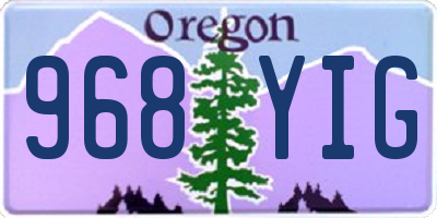 OR license plate 968YIG
