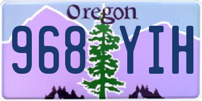 OR license plate 968YIH