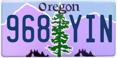 OR license plate 968YIN