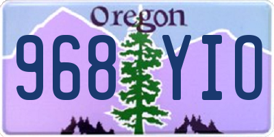 OR license plate 968YIO