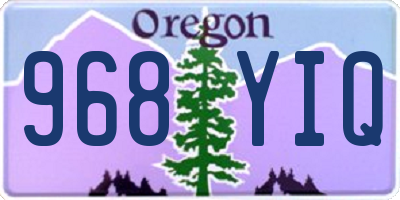 OR license plate 968YIQ