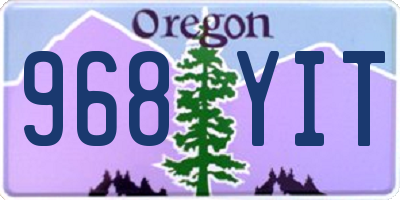 OR license plate 968YIT