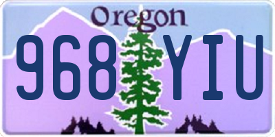 OR license plate 968YIU