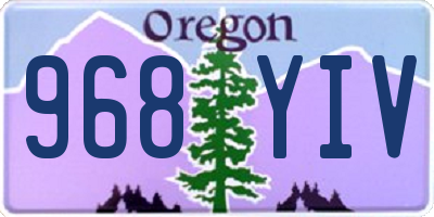 OR license plate 968YIV