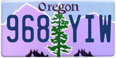 OR license plate 968YIW