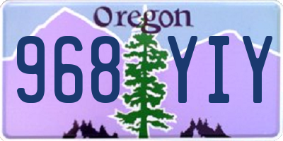 OR license plate 968YIY
