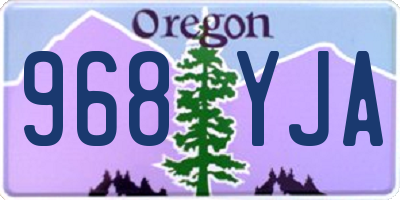 OR license plate 968YJA