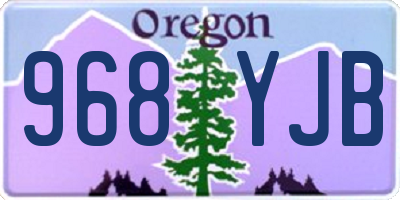 OR license plate 968YJB