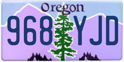 OR license plate 968YJD