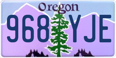 OR license plate 968YJE