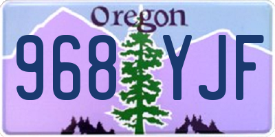 OR license plate 968YJF