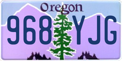 OR license plate 968YJG