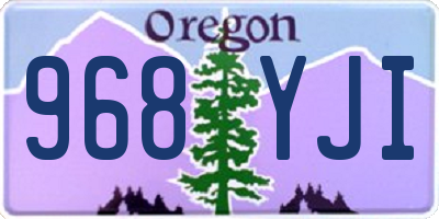 OR license plate 968YJI