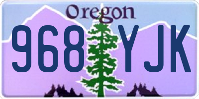 OR license plate 968YJK