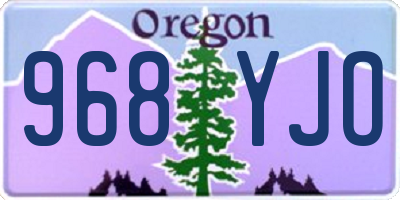 OR license plate 968YJO