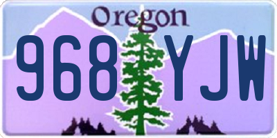 OR license plate 968YJW