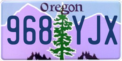 OR license plate 968YJX