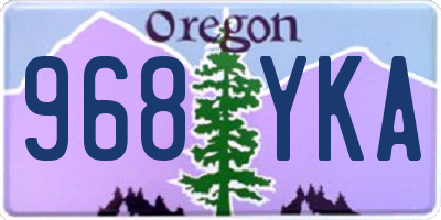 OR license plate 968YKA