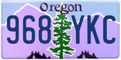 OR license plate 968YKC