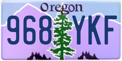 OR license plate 968YKF