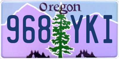 OR license plate 968YKI