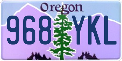 OR license plate 968YKL
