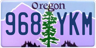 OR license plate 968YKM