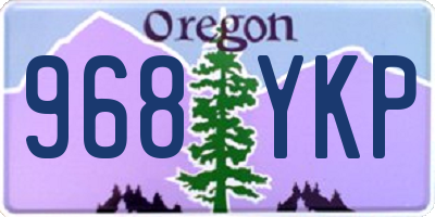 OR license plate 968YKP