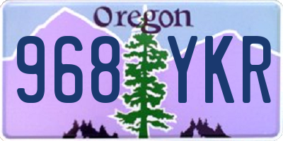 OR license plate 968YKR