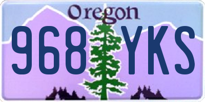 OR license plate 968YKS