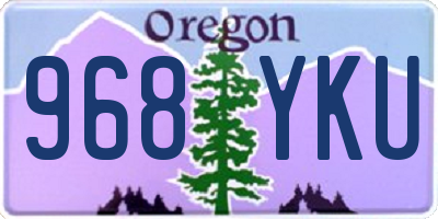 OR license plate 968YKU