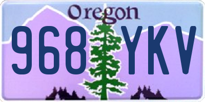 OR license plate 968YKV